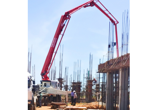 Aquarius 37 ZX Boom Pump working at Ideal Conmix Harohalli, Kanakapura road, Bangalore