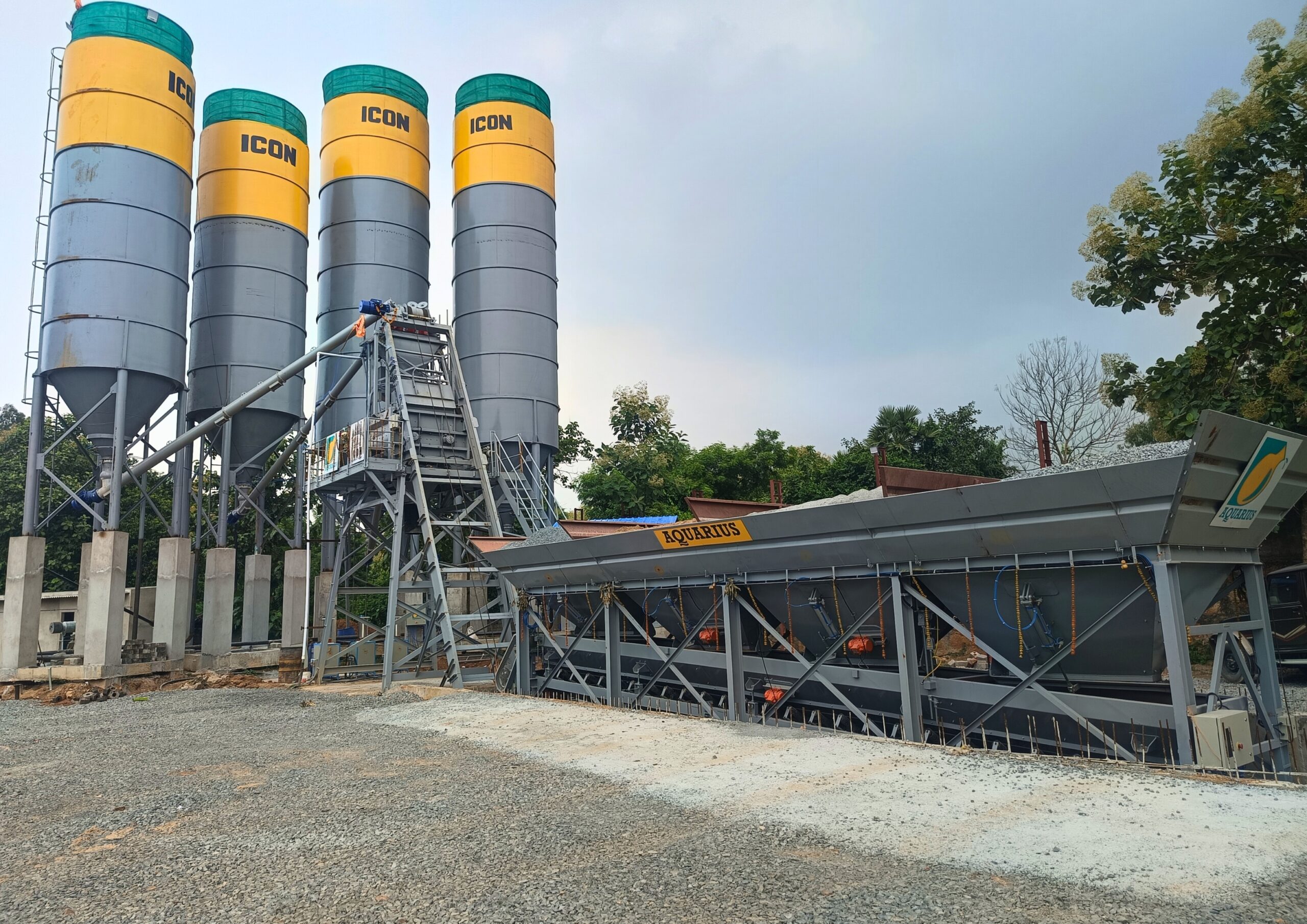Aquarius SP 70 C Batching Plants working at Fiber Concrete, Hyderabad