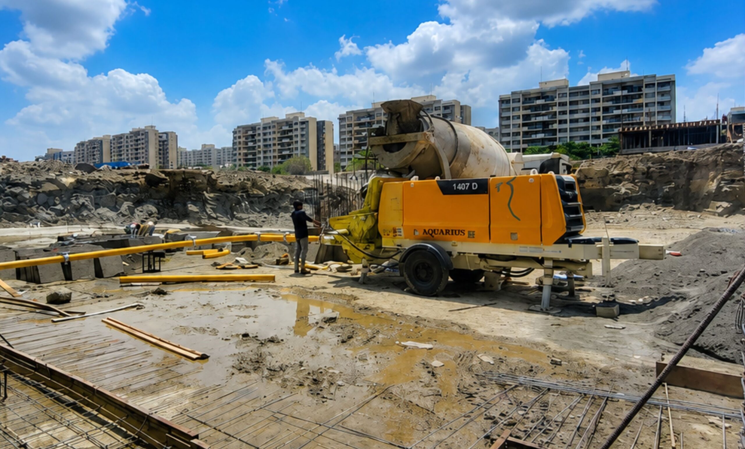 AQUARIUS 1407 D STATIONARY CONCRETE PUMP